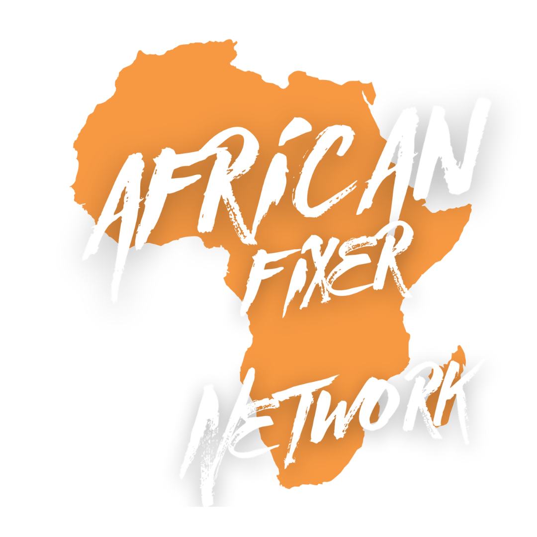 African Fixer logo with white text